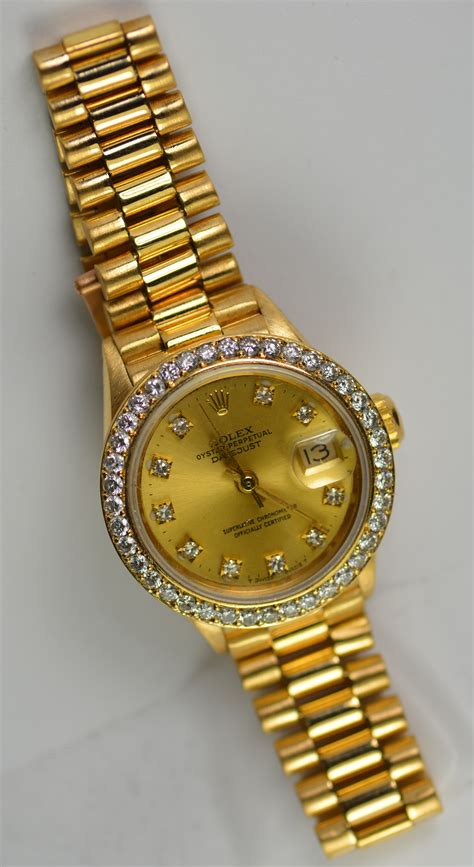 solid diamond dial for a rolex